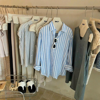 Áo somi đũi kẻ xanh - BB STORE