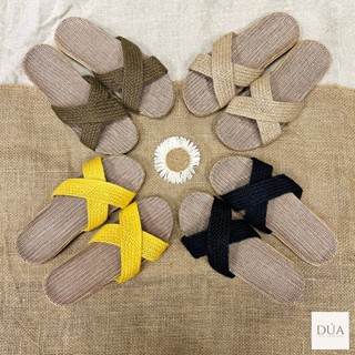 Dép Cói Quai Chéo Trơn, COI01, Có Size Nam Nữ, Tính Ứng Dụng Cao, Mang Nhà, Đi Biển, Dạo Phố