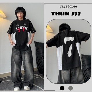 Áo thun tay lỡ Raglan J77 phối 2 màu ĐEN TRẮNG vải thun cotton  - áo phông phối màu form rộng unisex nam nữ/ Jaystoree