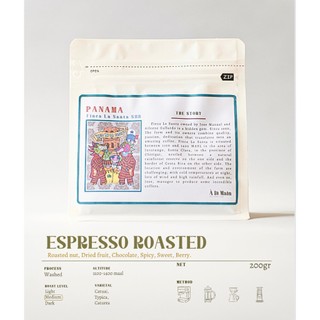 Cà phê Espresso Panama Finca La Santa SHB - 200gr/500gr - Cà phê rang xay dành cho pha máy Espresso