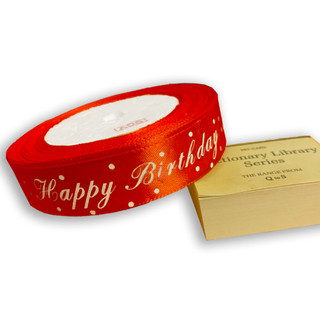 Ruy băng lụa chữ Happy Birthday