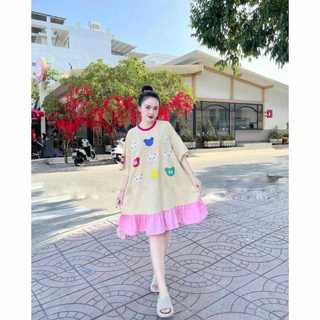Váy Phông Suông, Đầm Babydol , Phối Chân Voan From Rộng, Dáng Dài Chất Cotton Đẹp