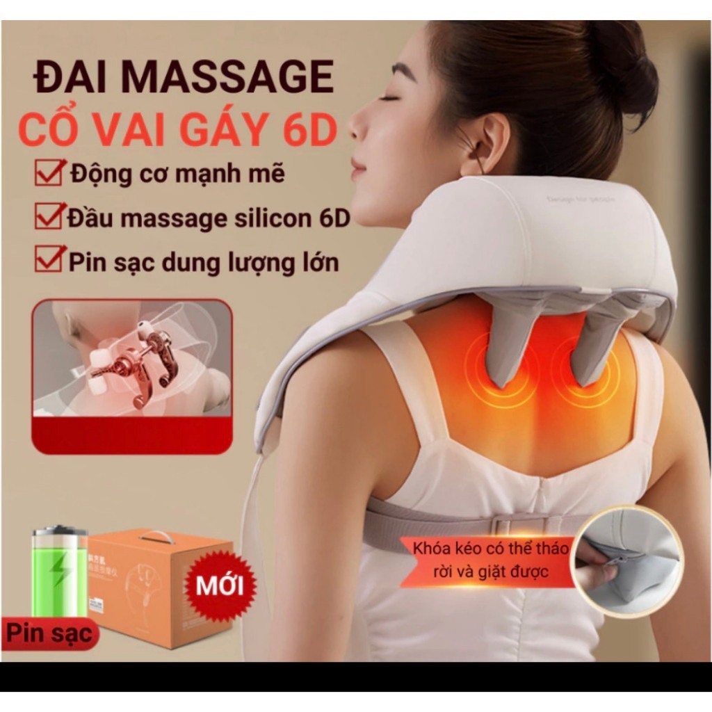 Máy Massage Cổ Vai Gáy 6D HJ-818 và Máy Massage Body MA118