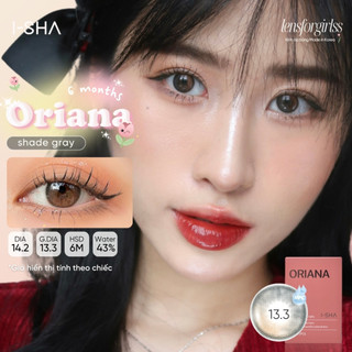 Kính áp tròng hiệu ứng phủ bóng ORIANA SHADE GRAY dành cho mắt nhạy cảm chính hãng I-SHA | LENSFORGIRLSS