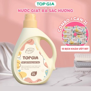 Nước giặt xả Top Gia sắc hương an toàn lành tính, làm sạch sâu