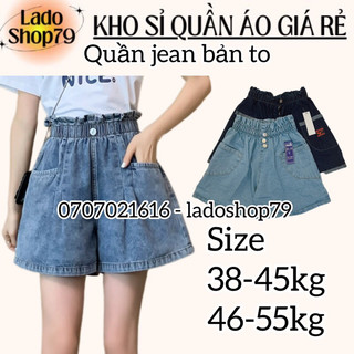 Quân đùi jean nữ lưng thun from chuẩn co giãn thoải mái , quần đùi nữ jean bản to