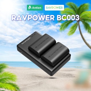 Bộ sạc pin máy ảnh Canon LP-E6N chính hãng Ravpower RP-BC003 2 pin 2000mAh