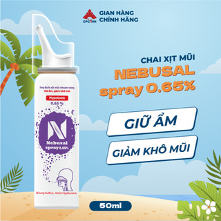 Xịt Mũi Phục Hồi Tổn Thương Niêm Mạc Giữ Ẩm Mũi Khô Nebusal Spray 0,65% chai 50ml
