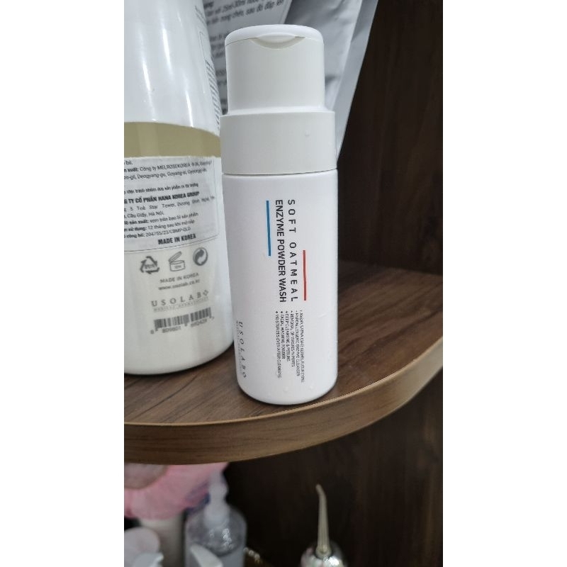 bột enzyme rửa mặt kiêm tẩy da chết Oatmeal Usolab