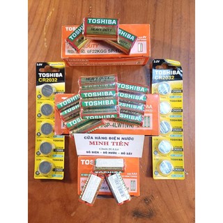 Pin toshiba aa , aaa 1.5v, pin tosiba vuông 9v, pin nút cr2032 toshiba chính hãng