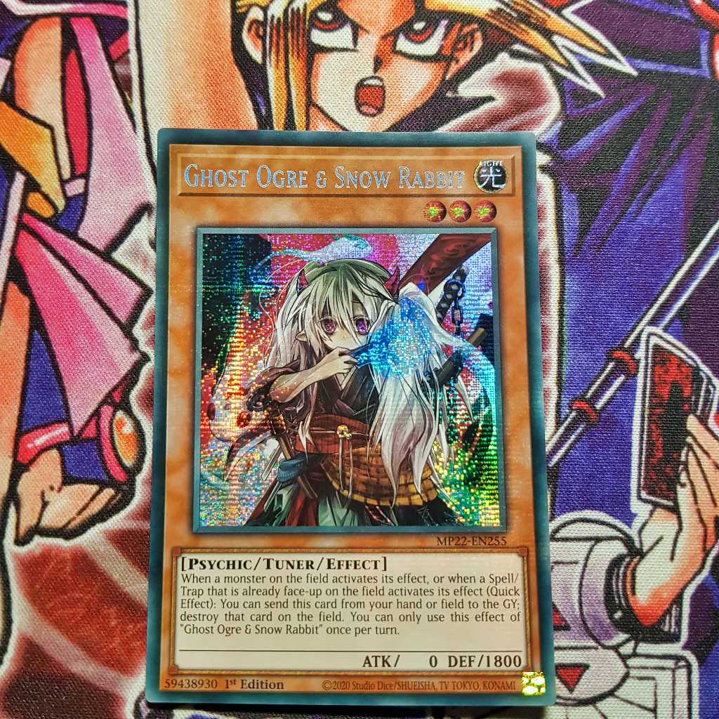 Thẻ bài Yugioh chính hãng | Ghost Ogre & Snow Rabbit | MP22 Secret rare.