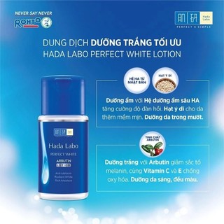 Dung Dịch Dưỡng Trắng da Hada Labo Perfect White chai 20ml - dung dịch hadalabo dưỡng trắng da 20ml