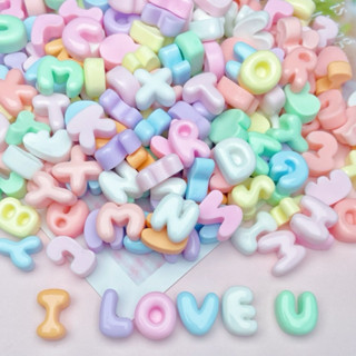 Chamr chữ pastel 1 CM Tặng kèm keo - Charm mũ nón bh, đồ DIY, trang trí kẹp tóc, ốp điện thoại, decor