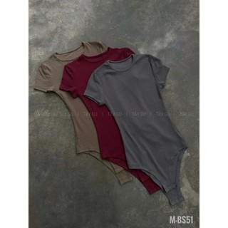 Tâygu - bodysuit tay ngắn cổ tròn cao - bs51