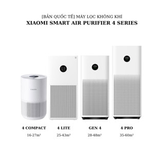 [Bản quốc tế] Máy lọc không khí Xiaomi Air Purifier 4 Series 4 Pro, 4, 4 Lite, 4 Compact - Bảo hành 12 tháng