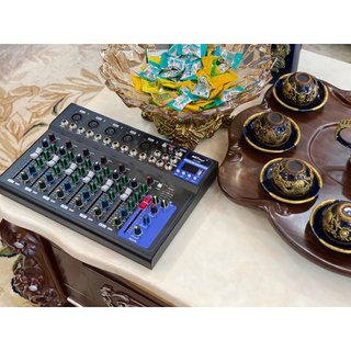 [TẶNG DÂY HOA SEN] Bàn trộn Mixer F7 USB 7 kênh cao cấp bluetooth, chống hú tốt Chuyên hát livestream karaoke bh 12 thág