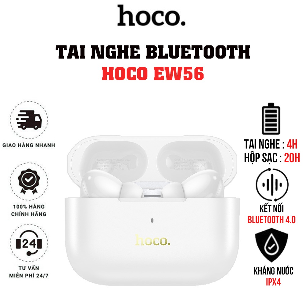Tai nghe bluetooth Hoco EW56 , tai nghe nhét tai hỗ trợ giảm tiếng ồn ANC, có mic đàm thoại chơi game Hoco.Official