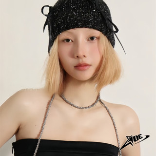 (Có sẵn) AOE STUDIO- Mũ len jennie beanie dệt tim đính kim sa lấp lánh nón giữ ấm màu đông phong cách cá tính thời trang