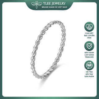 Nhẫn bạc nữ TLEE cỏ xoắn Tlee cá tính TLEE JEWELRY A0332 A0279