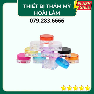 Hũ triết mỹ phẩm 10g 20g thủy tinh đục nắp bạc