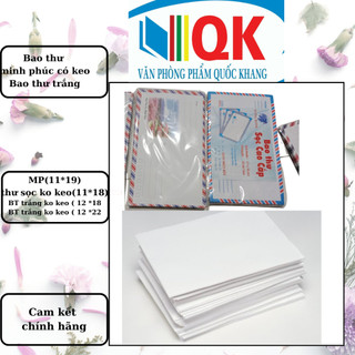 Bao thư minh phúc có keo .bao thư trắng không keo