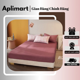Bộ Ga Gối Cotton Tici Trơn 1 Màu Gối Phối