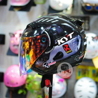 Mũ bảo hiểm 3/4 KLT tem KYT Moto Đen/ KYT Moto Xám trang bị 2 kính tiện lợi Helmet