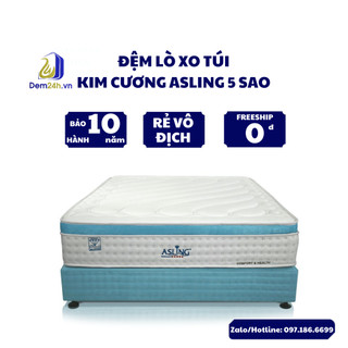 - Đệm lò xo Asling 5 sao Kim Cương chính hãng bảo hành 10 năm