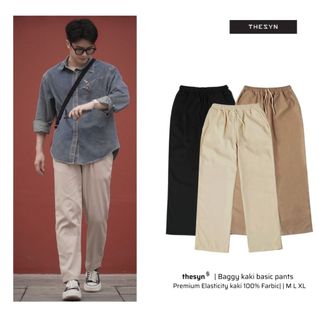 Quần kaki ống suông thesyn, quần kaki phong cách hàn quốc, Local Brand THESYN