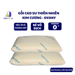 - Gối cao su thiên nhiên Kim Cương Ovany 40x60cm