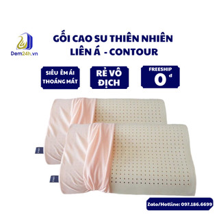 Gối cao su Liên Á Contour cho bé từ 3 - 5 tuổi gối cao su thiên nhiên hàng chính hãng 100% kt 22*40*5cm
