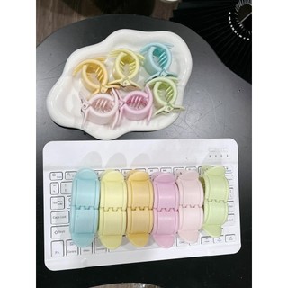 Kcc01 - 6 chiếc kẹp càng cua 6 răng nhiều màu nhạt