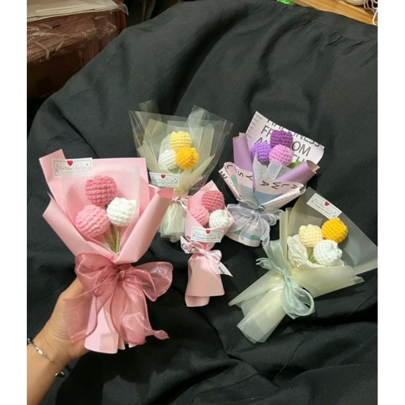 Bó Hoa Tulip Len Handmade