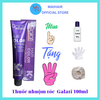 (Tặng oxi + gang tay) Thuốc nhuộm tóc Galai 100ml, thuốc nhuộm tóc tại nhà không tẩy, không khô sơ hư tổn