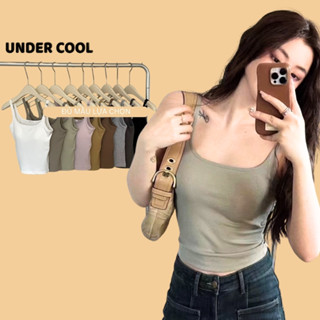 Áo Hai Dây Cotton UNDERCOOL Có Mút Ngực Tôn Dáng - Bra Ba lỗ nữ kèm mút mặc nhà AB22