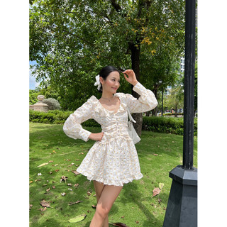 SAP-Đầm hoa nhí bèo cotton 2 lớp