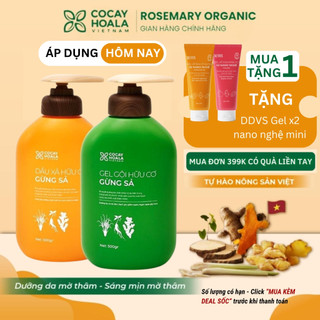 Combo dầu gội xả chiết xuất thảo dược hữu cơ gừng sả hoàn toàn tự nhiên ngăn ngừa bết tóc giảm gàu giảm ngứa 500ml