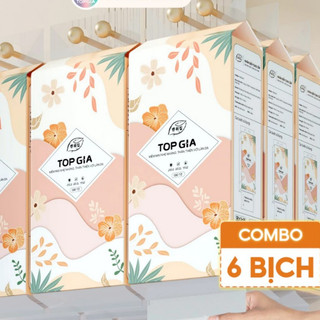 (Tặng kèm 2 móc dán) Thùng 6 Bịch giâý rút Top Gia và Big Hug treo tường 1280/4 lớp/320 tờ mềm mịn