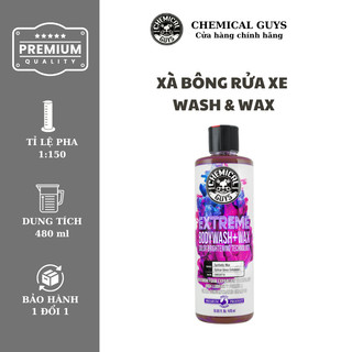 Xà bông rửa xe tạo bóng Chemical Guys Extreme Body Wash and Wax 480ml