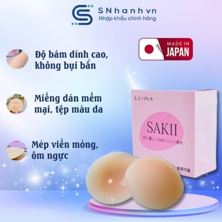 [CÓ CHE TÊN] Hộp 04 miếng dán ngực silicon nhiệt tự thân Sakii Nhật Bản
