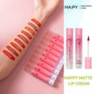Son hapy lipstick siêu lì , mềm mịn - son kem lì happy cream lipstick lâu trôi mềm môi minigarden