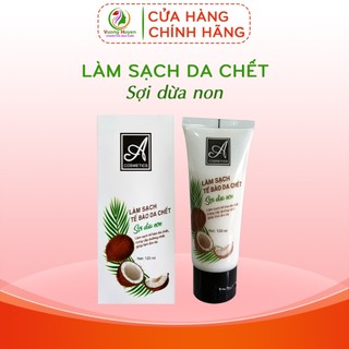 Tẩy da chết sợi dừa non A Cosmetics, làm sạch tế bào da chết, muối làm sạch tế bào chết 120ml