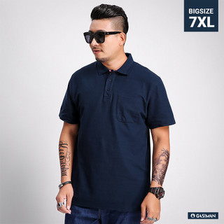 Áo Polo BIGSIZE (80kg - 150kg) Basic Màu Xanh Navy, Siêu Co Giãn, Thoáng Mát, Chuẩn Phom Bigsize - GASIMAN