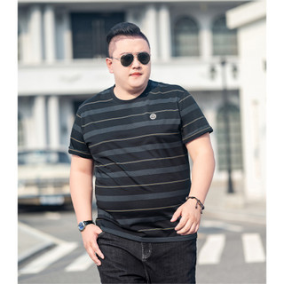 Áo Thun BIGSIZE (80kg - 150kg) Tay Ngắn Sọc Ngang, Siêu Co Giãn, Siêu Thoáng Mát, Chuẩn Phom Bigsize - GASIMAN