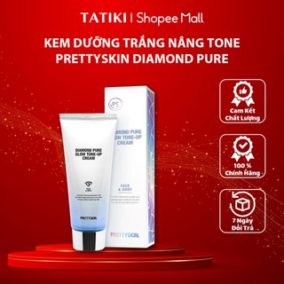 Kem nâng tone PrettySkin Diamond Tone-Up Cream dưỡng trắng da mặt và body nâng tông trắng mịn 100ml