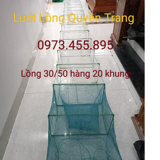 Lưới lồng bát quái bắt tôm, cua, cá khung cao 30/50cm dài 8m mắt lưới 2cm trọng lượng 4kg