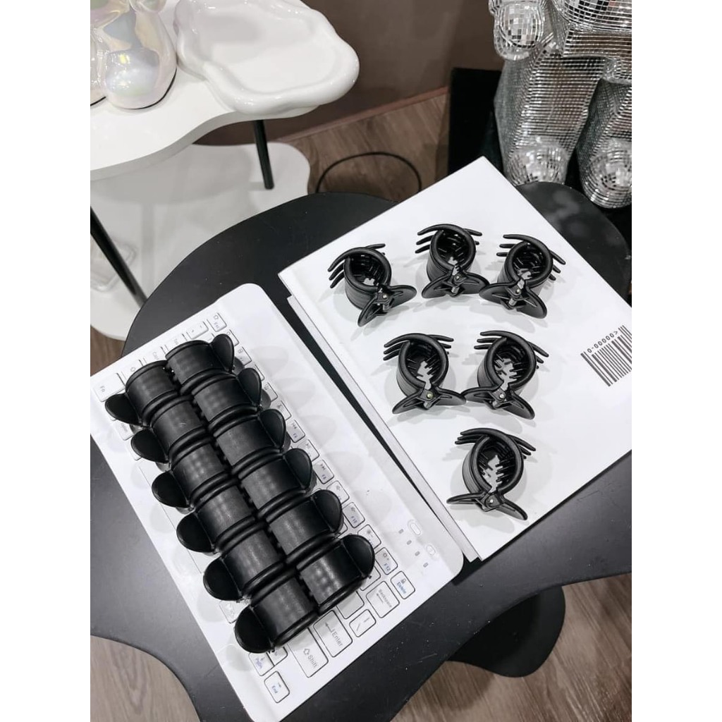 Sét 12 CHIẾC Kẹp Càng Cua 6 Răng Đen.[kẹp tóc, kẹp càng cua]