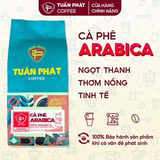  Cà Phê Arabica Rang Xay Mộc Nguyên Chất Tuấn Phát - Thơm Nồng Ngọt Thanh - Pha Phin Pha Máy Cold Brew 
