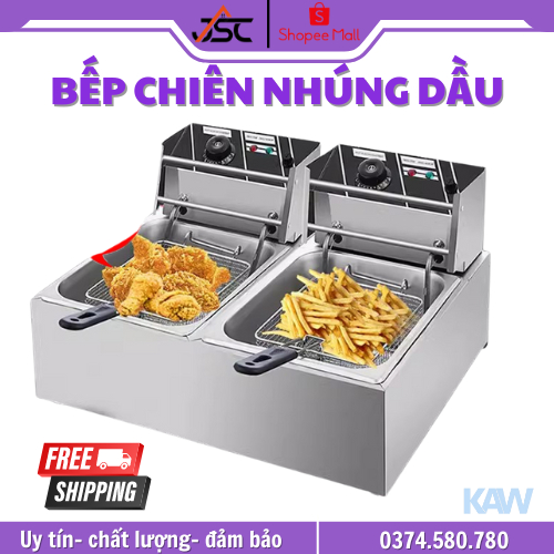 Bếp Chiên Nhúng KAW - Sunny SN02, Dung Tích 12L - Bảo Hành Chính Hãng