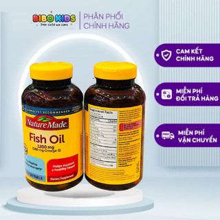 Dầu cá fish oil 300 viên omega 3 1200mg nature made